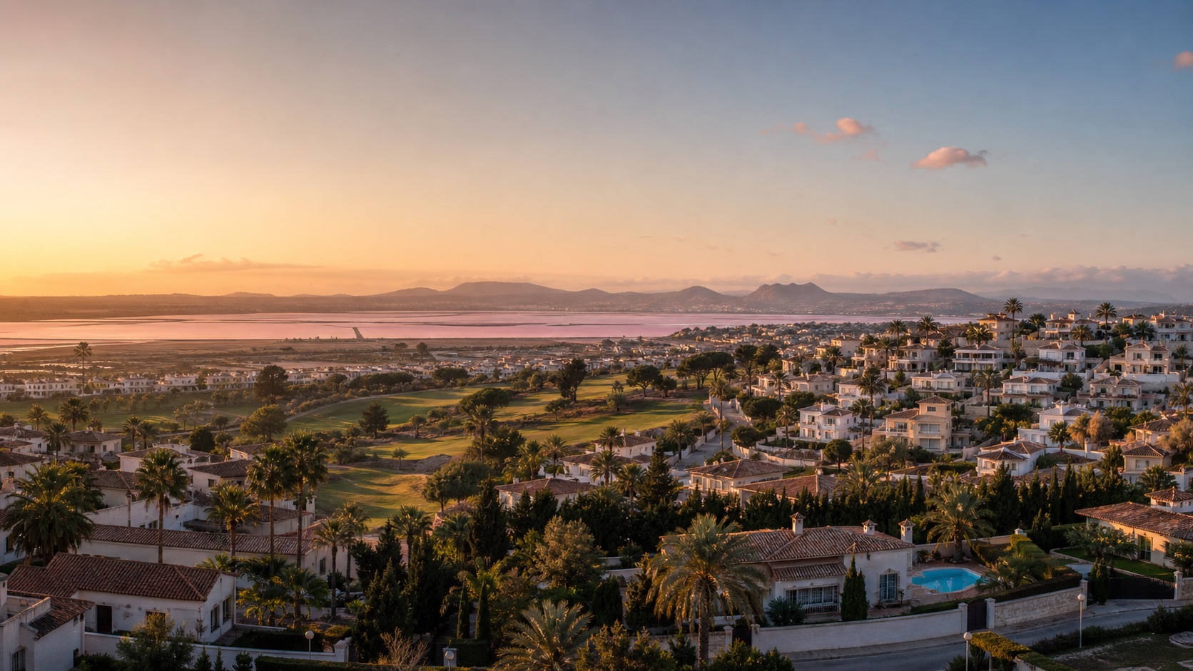 Colinas residenciales de Ciudad Quesada, paisaje de golf y vistas a las lagunas