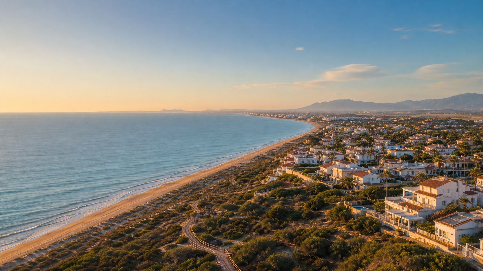 Costa residencial de Gran Alacant, cabo de Santa Pola y playa del Carabassí