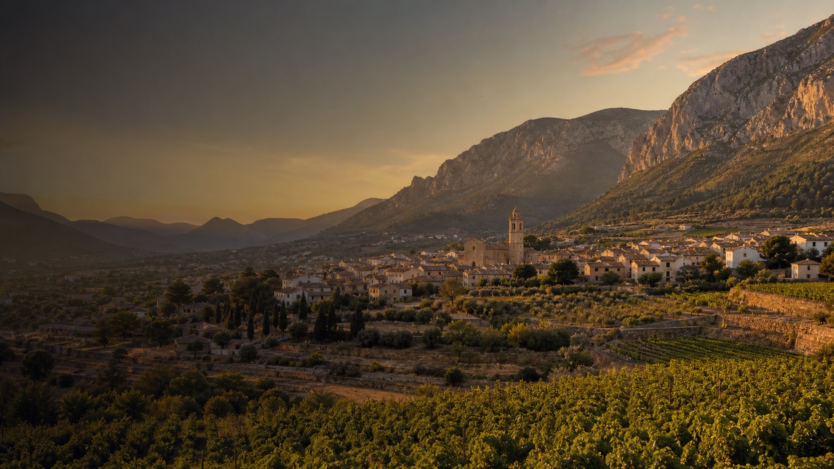 Viñedos del valle de Xaló, núcleo urbano y sierra de Bèrnia