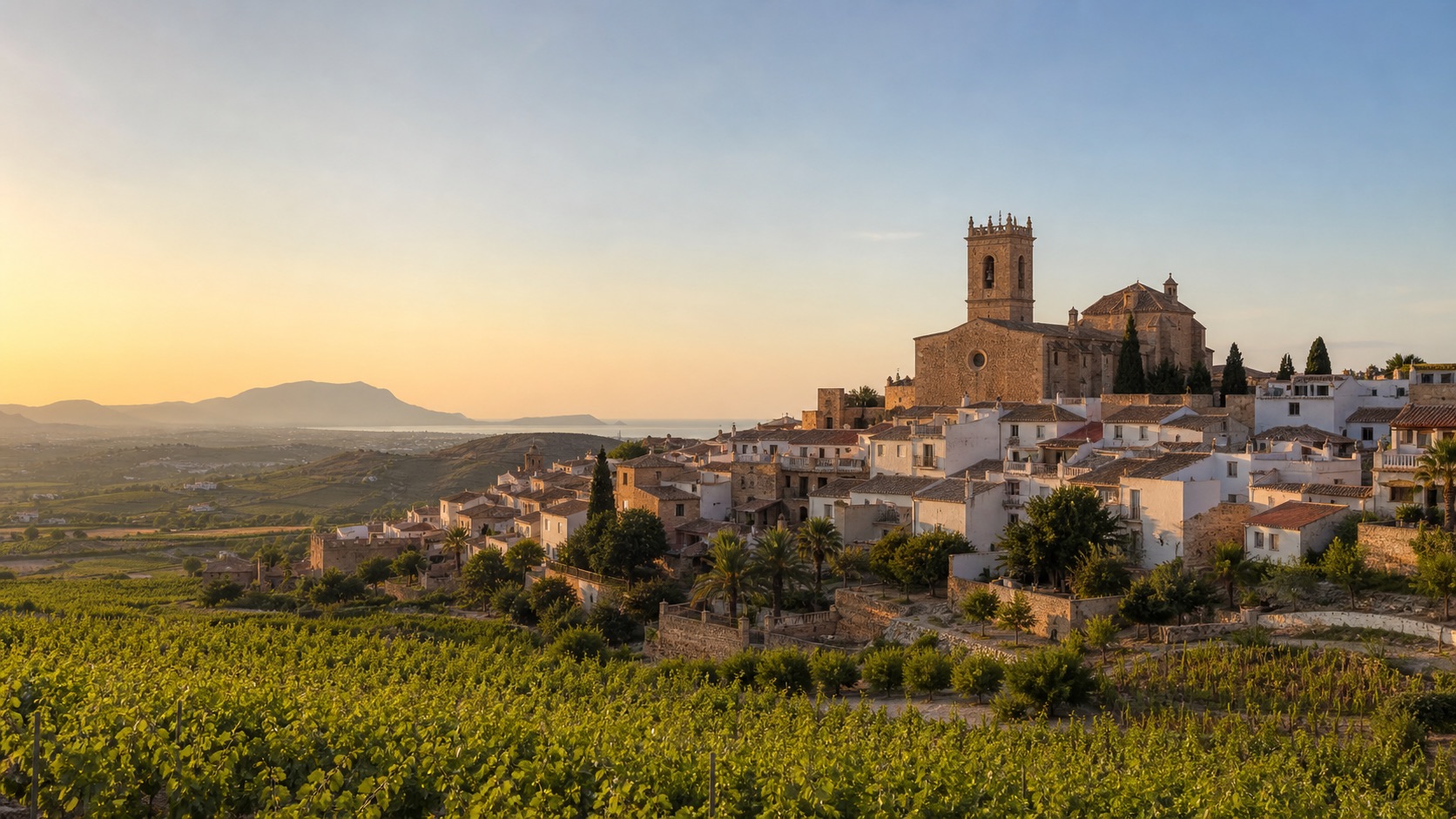 Centro histórico de Teulada, viñedos y paisaje de la Marina Alta